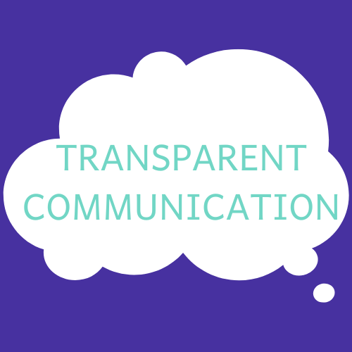 speech bubble with transparent communication
