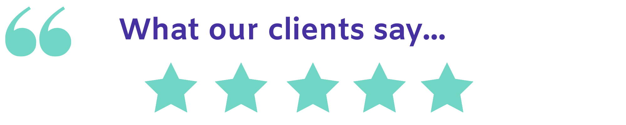 What our clients say...5 stars
